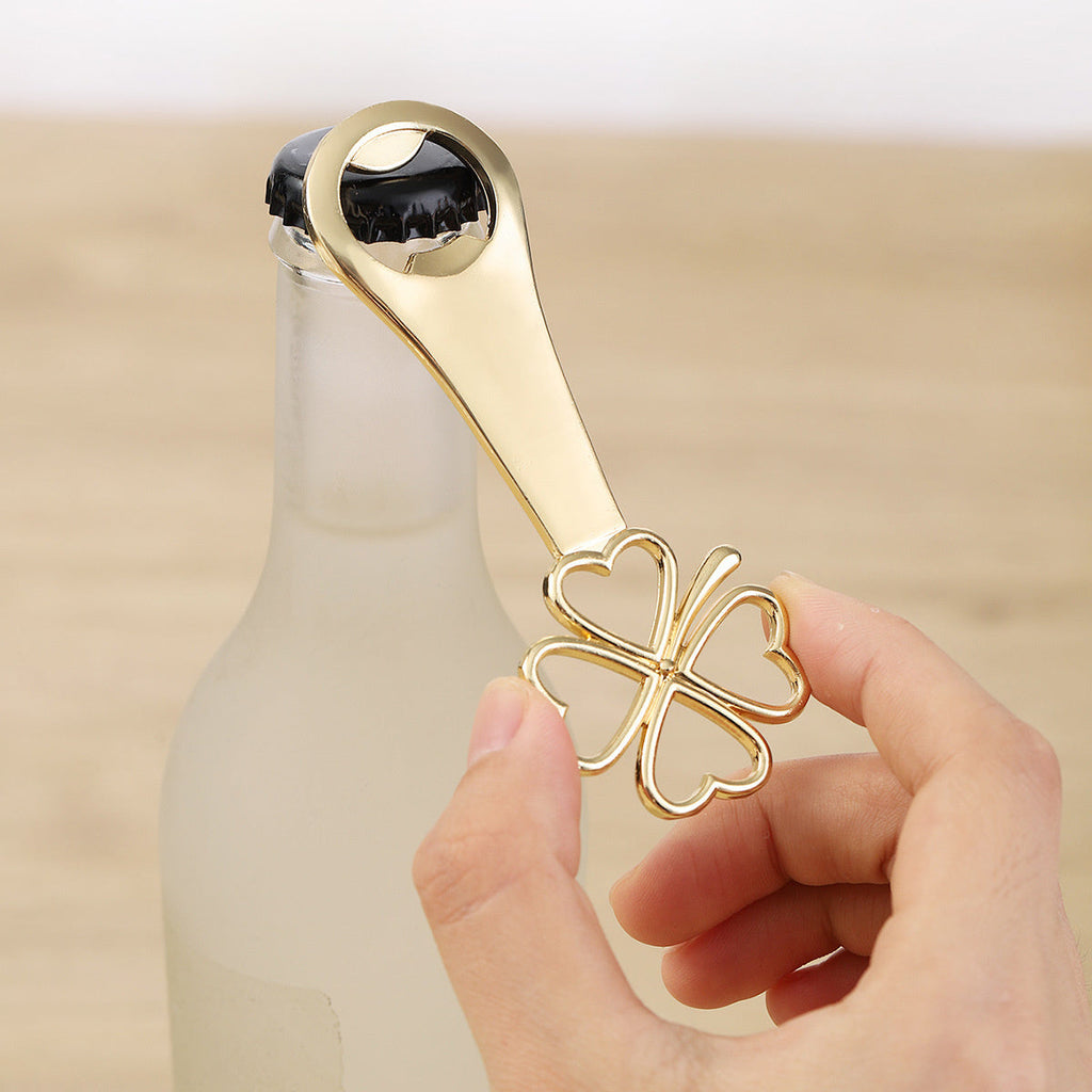 Cross-border Creative Four-leaf Clover Metal Bottle Opener Party Gift Zinc Alloy Portable Household Bottle Opener Wholesale - Image 3