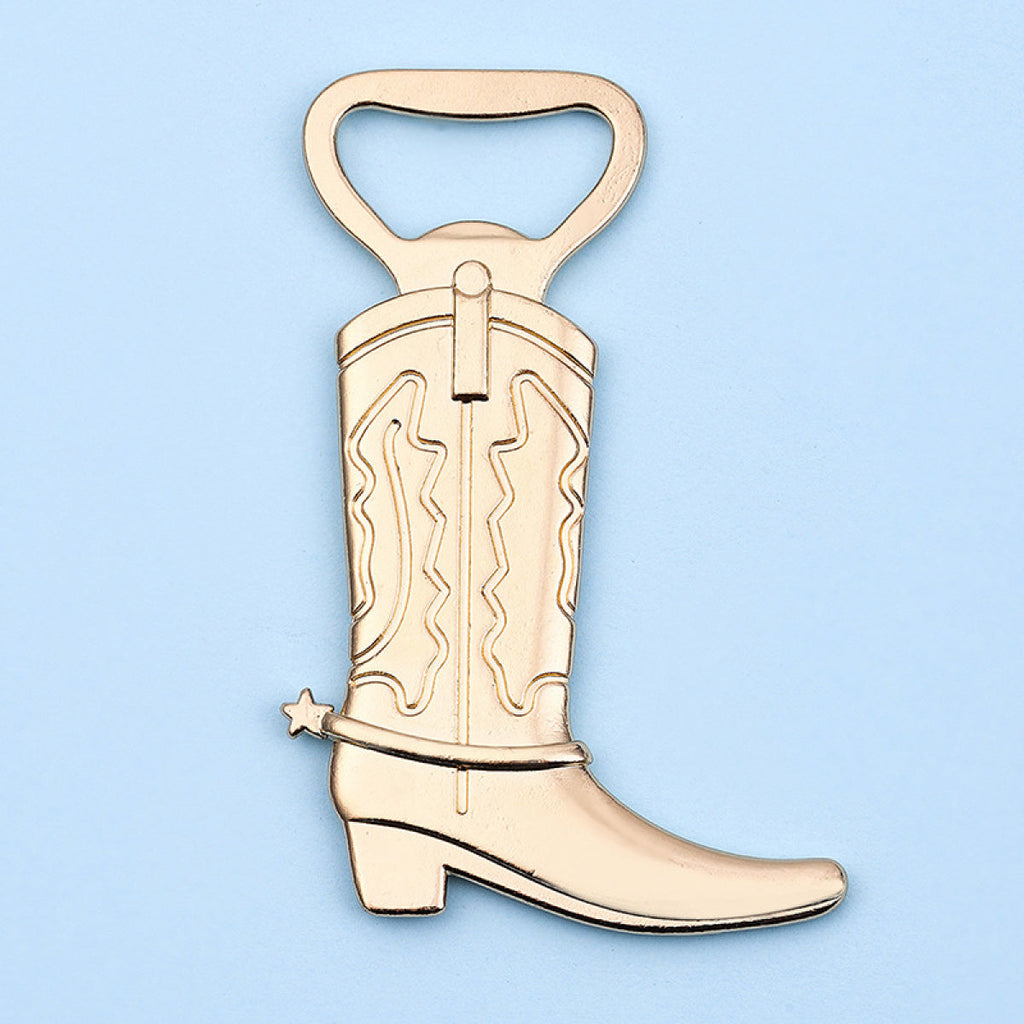 Gold Cowboy Boot Bottle Opener with Gift Box – Western Metal Cap Lifter - Image 2