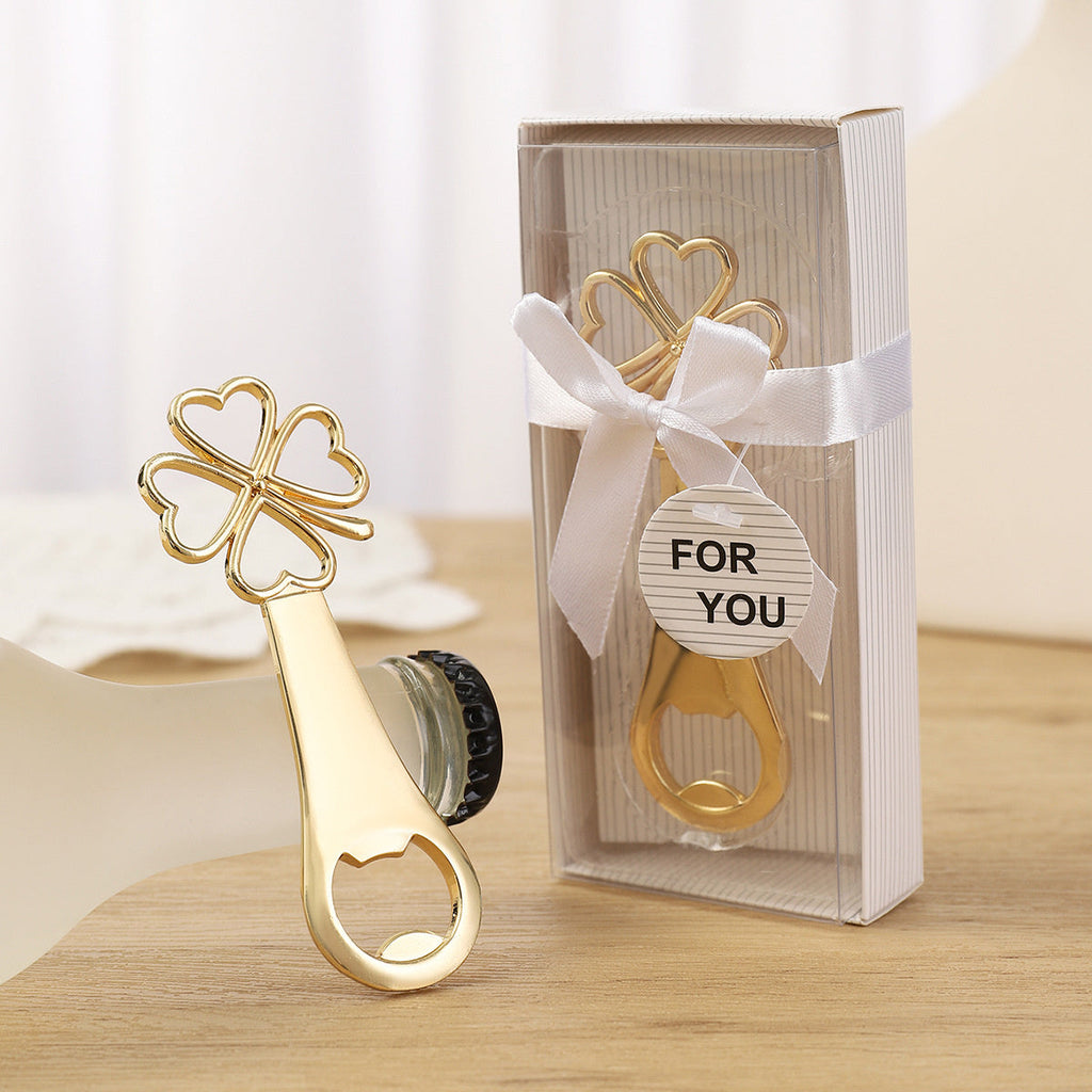 Cross-border Creative Four-leaf Clover Metal Bottle Opener Party Gift Zinc Alloy Portable Household Bottle Opener Wholesale - Image 2