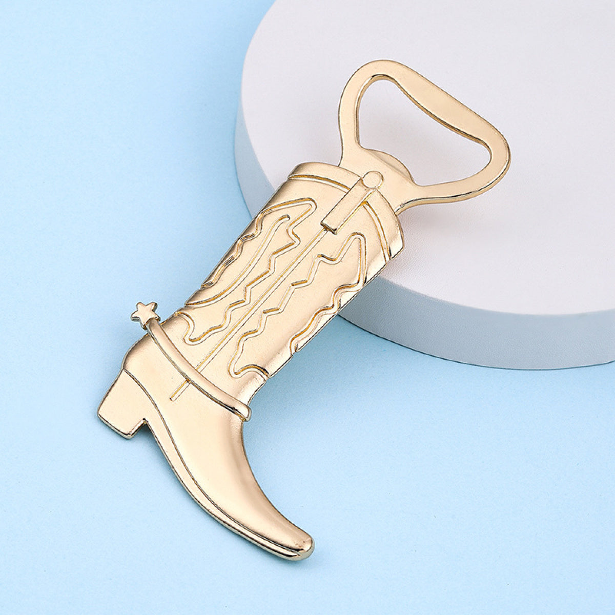 Gold Cowboy Boot Bottle Opener with Gift Box – Western Metal Cap Lifter - Image 3