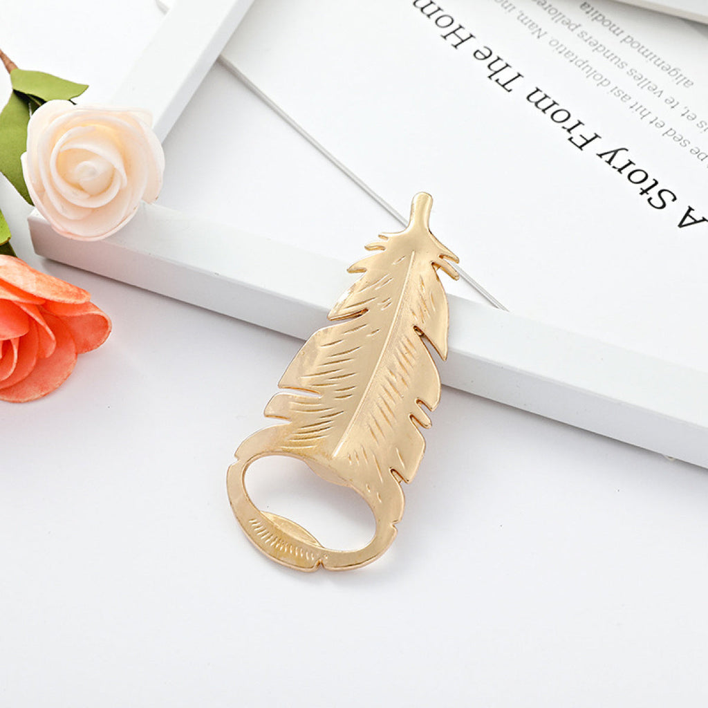 Feather Bottle Opener – Gold Metal Cap Lifter with Feather Design, Gift Box or Standard Packaging - Image 5