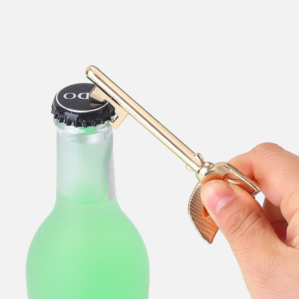 Masquerade Mask Key Bottle Opener – Gold Metal Decorative Cap Lifter - Image 2